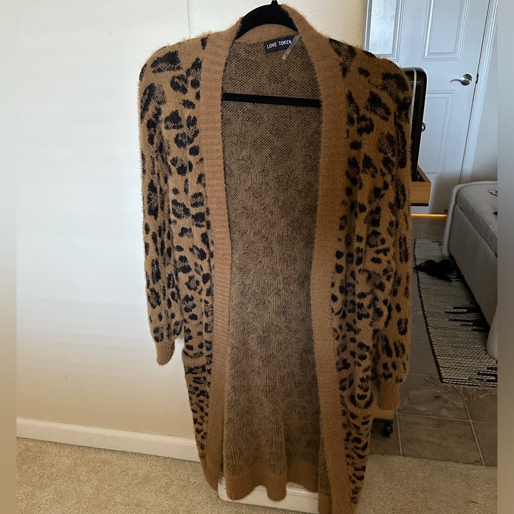 Love Token Leopard Print Cardigan